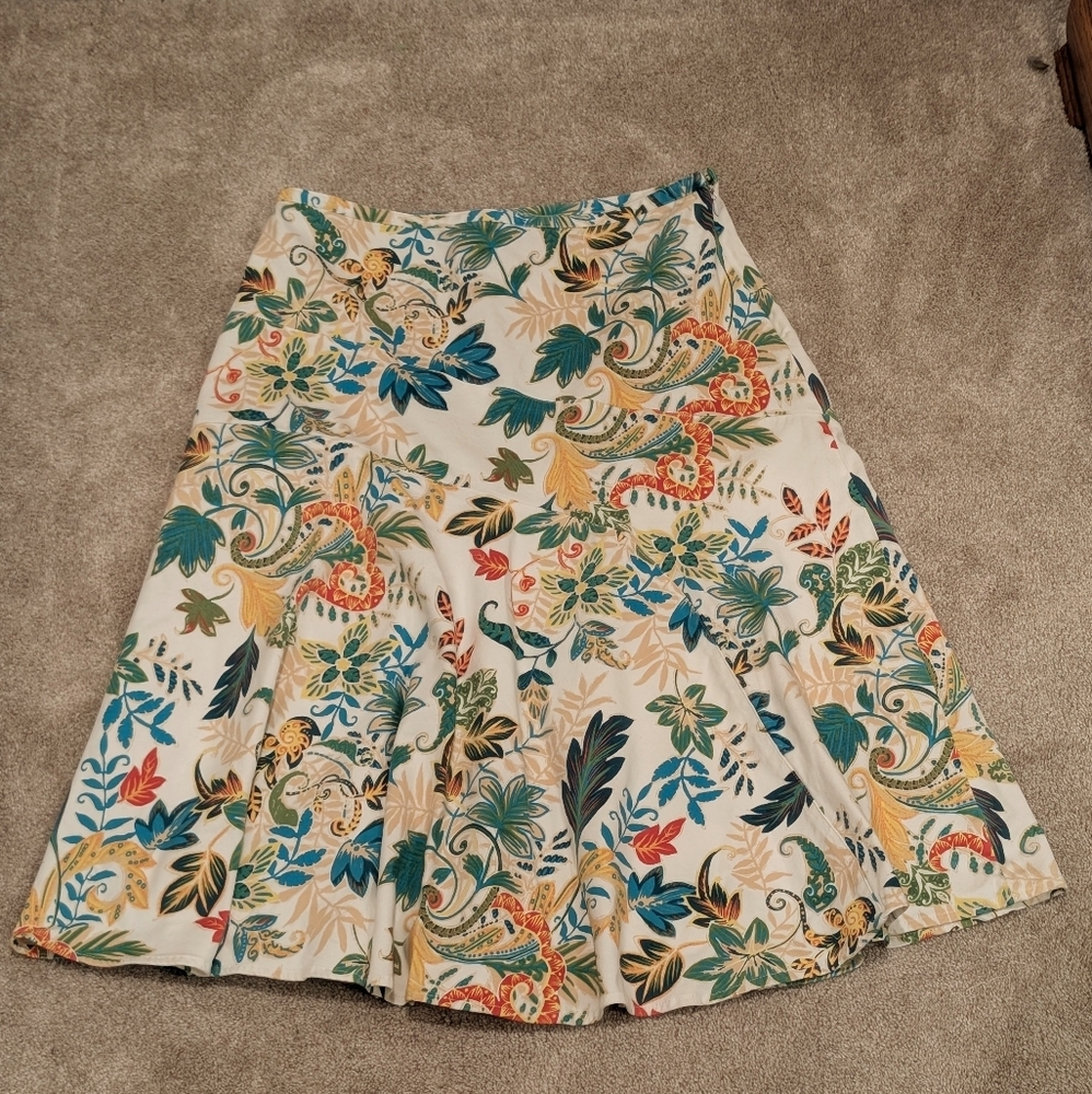 Floral A-Line Skirt Cynthia Max Women's Size 12